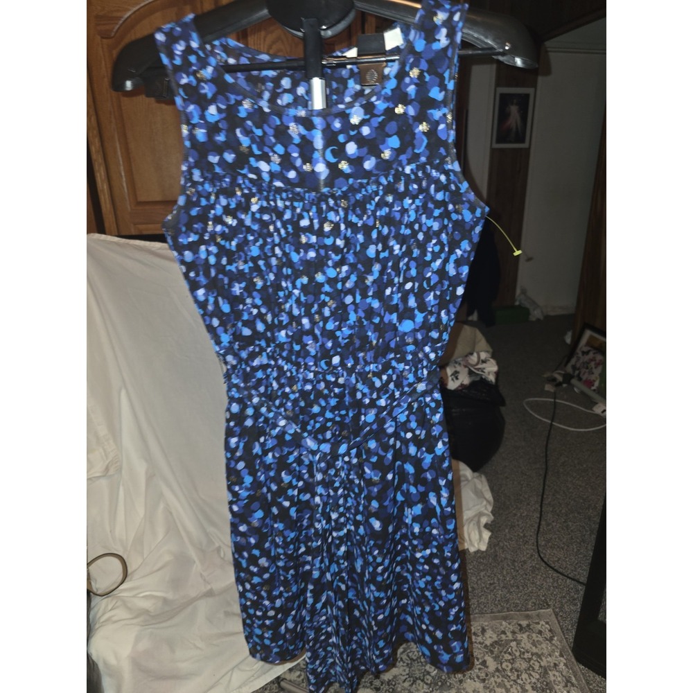 Loft Size 4 Multi Colored Dress Fully Lined, 18" PTP, 38" Shoulder To Hem.
